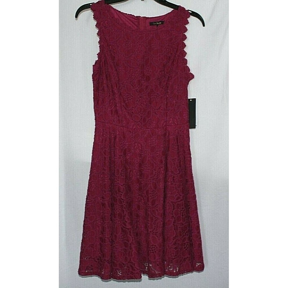 City Studio Juniors Lace Summer Dress Size 5 Color Berry